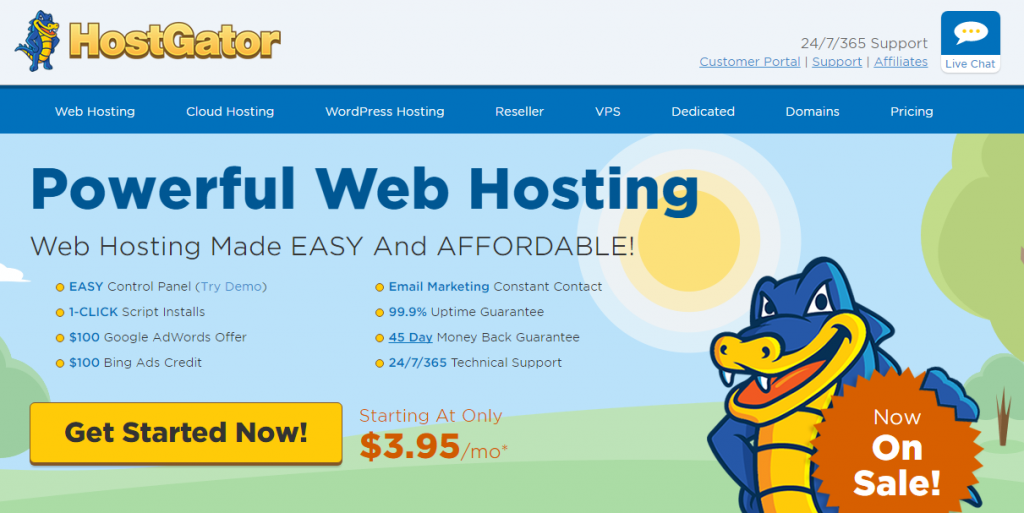 Hostgator web hosting for small business